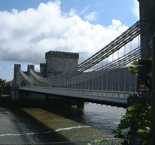 Conwy Suspension Bridge, Wales, UK